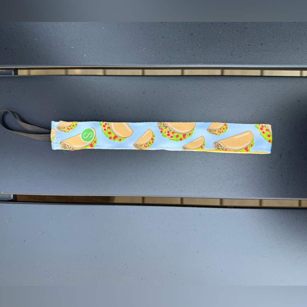 Sweatyband 1” Taco (light blue, yellow) Headband